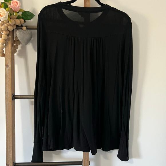 Boden Long Sleeve Black Modal Henley Shirt Size‎ 10 - Picture 5 of 7